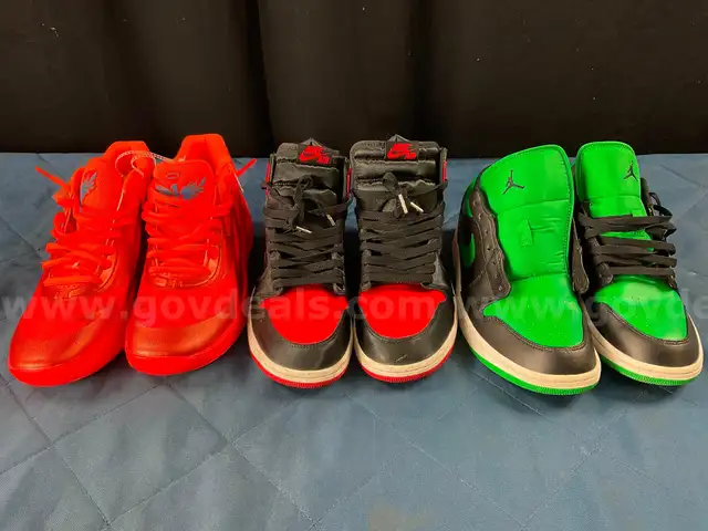 3 - Pairs of Fashion Shoes, Labeled as 2 - Jordan &#x26; Puma