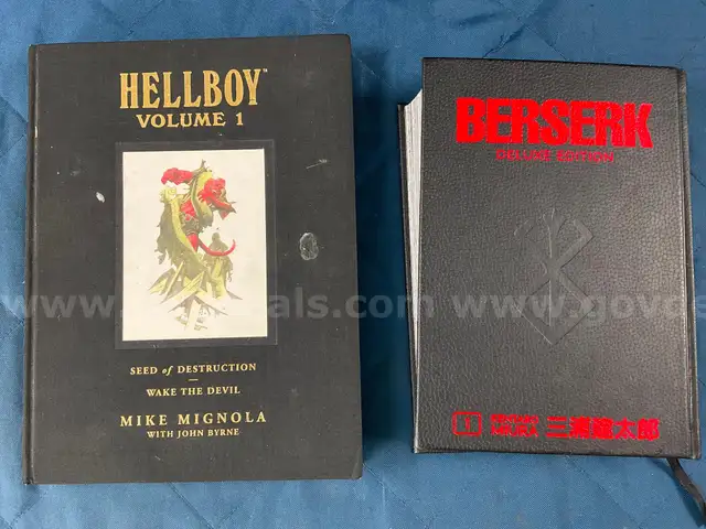 2 - Graphic Novels: Hellboy, Volume 1 &#x26; Berserk Deluxe Edition, Volume 1
