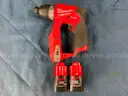 Milwaukee Cordless Drill Driver, Model 2505-20 With 2 - Batteries