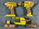 3 - Ryobi Cordless Power Tools &#x26; 2 - Batteries