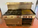 Wolf Equipment Restaurant Gas Range On Wheels, Unknown Model