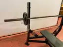 Hammer Strength Weight Bench With Bar &#x26; 2 - 25 lb Plates