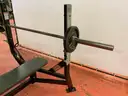 Hammer Strength Weight Bench With Bar &#x26; 2 - 25 lb Plates