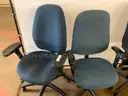 10 - Blue Rolling Office Chairs