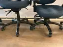 10 - Blue Rolling Office Chairs