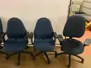 10 - Blue Rolling Office Chairs