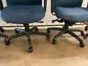 10 - Blue Rolling Office Chairs