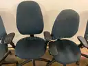 10 - Blue Rolling Office Chairs