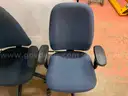 10 - Blue Rolling Office Chairs