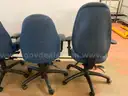 10 - Blue Rolling Office Chairs