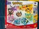 4 - MEGA Brick Sets: 2 - Hot Wheels Cadillac Model HRY18 &#x26; 2 - Pokemon Eevee Evolution Model GFV85