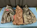 3 - Leather Jackets: Vintage Leather, Size 2XL, Comet Intercontinental, Size 44 &#x26; Wilson&#x27;s Leather, Size L