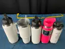 9 - Water Bottles, Labeled as Yeti, Hydroflask &#x26; Stanley