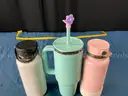 9 - Water Bottles, Labeled as Yeti, Hydroflask &#x26; Stanley