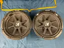 2 - Kicker Comp 12&#x22; Subwoofers Model 43C124 (Both Damaged) with Unfinished Speaker Box