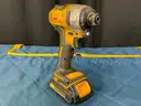 2 - Dewalt Cordless Power Tools With 2 - Batteries: Work Light, Model DCL040 &#x26; 1/4&#x22; Impact Driver, Model DCF787