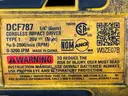 2 - Dewalt Cordless Power Tools With 2 - Batteries: Work Light, Model DCL040 &#x26; 1/4&#x22; Impact Driver, Model DCF787