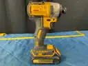 2 - Dewalt Cordless Power Tools With 2 - Batteries: Work Light, Model DCL040 &#x26; 1/4&#x22; Impact Driver, Model DCF787