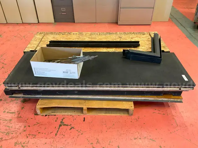 Weightlifting Platform, Disassembled With Parts &#x26; Accessories