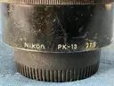 Nikon Nikkormat EL Film Camera With Nikkor-O Lens, Nikon PK-13 Lens, Nikon HS-9 Lens &#x26; Bauer E 200 Autoblitz Flash