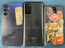 3 - Cell Phones (Unlocked): Tepin HPPL63A, Samsung Galaxy A03s SM-A037U &#x26; Samsung Galaxy A15 5G SM-A156U 64gb