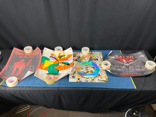 4 - Band Posters With Safco Tube