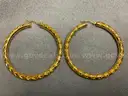 Fashion Earrings With Stones, 4.01 Grams (Possible Gold Coating)