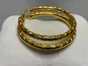 Fashion Earrings With Stones, 4.01 Grams (Possible Gold Coating)