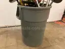 Plastic Container With Misc Janitorial Equipment