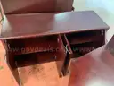 Krug Office Desk Disassembled With Wall Cabinet, Lights Power On