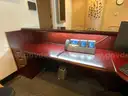 Krug Office Desk Disassembled With Wall Cabinet, Lights Power On