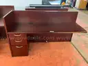 Krug Office Desk Disassembled With Wall Cabinet, Lights Power On