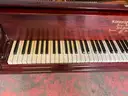 Steinway &#x26; Sons Piano With Cover, Wheels &#x26; Bench, 78&#x22;x58&#x22;x36&#x22;