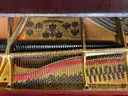 Steinway &#x26; Sons Piano With Cover, Wheels &#x26; Bench, 78&#x22;x58&#x22;x36&#x22;
