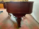 Steinway &#x26; Sons Piano With Cover, Wheels &#x26; Bench, 78&#x22;x58&#x22;x36&#x22;