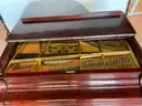 Steinway &#x26; Sons Piano With Cover, Wheels &#x26; Bench, 78&#x22;x58&#x22;x36&#x22;