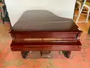 Steinway &#x26; Sons Piano With Cover, Wheels &#x26; Bench, 78&#x22;x58&#x22;x36&#x22;