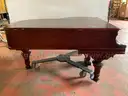 Steinway &#x26; Sons Piano With Cover, Wheels &#x26; Bench, 78&#x22;x58&#x22;x36&#x22;