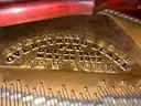 Steinway &#x26; Sons Piano With Cover, Wheels &#x26; Bench, 78&#x22;x58&#x22;x36&#x22;