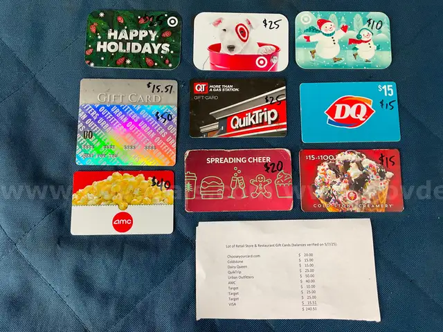 Lot of Retail Store &#x26; Restaurant Gift Cards, $240.51 Total Balance