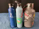 Rubbermaid Action Packer Tote With Lot of Water Bottles