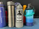 Rubbermaid Action Packer Tote With Lot of Water Bottles