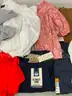 Box of New Clothing With Tags, Sizes &#x26; Brands Vary