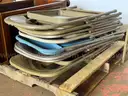 9 - Metal/Plastic Folding Chairs and Wooden Podium