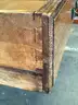 Unknown Brand Wooden Table on Wheels, (L) 32.5&#x22; x (W) 60&#x22; x (H) 30&#x22; with Light Wear