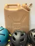Lot of Misc. Helmets, Fishing Equipment and Camping Goods