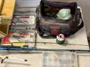 Lot of Misc. Helmets, Fishing Equipment and Camping Goods