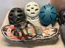 Lot of Misc. Helmets, Fishing Equipment and Camping Goods