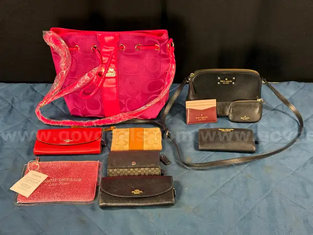 10 - Fashion Purses, Clutches, and Wallets Labeled as Kate Spade and Coach