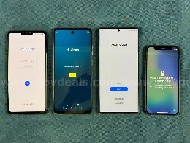 4 - Cellphones (User Locked): 1 - Apple, 1 - Samsung, 1 - Motorola, and 1 - LG